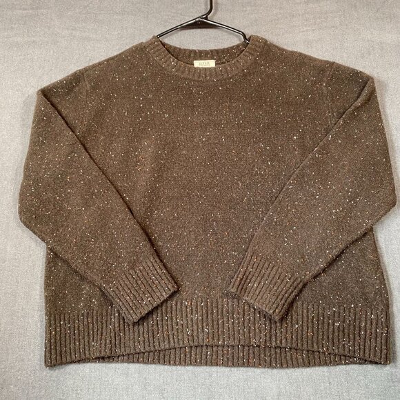 Ana Brown Speckled Knit Sweater Crewneck Womens Size Medium - Picture 1 of 8